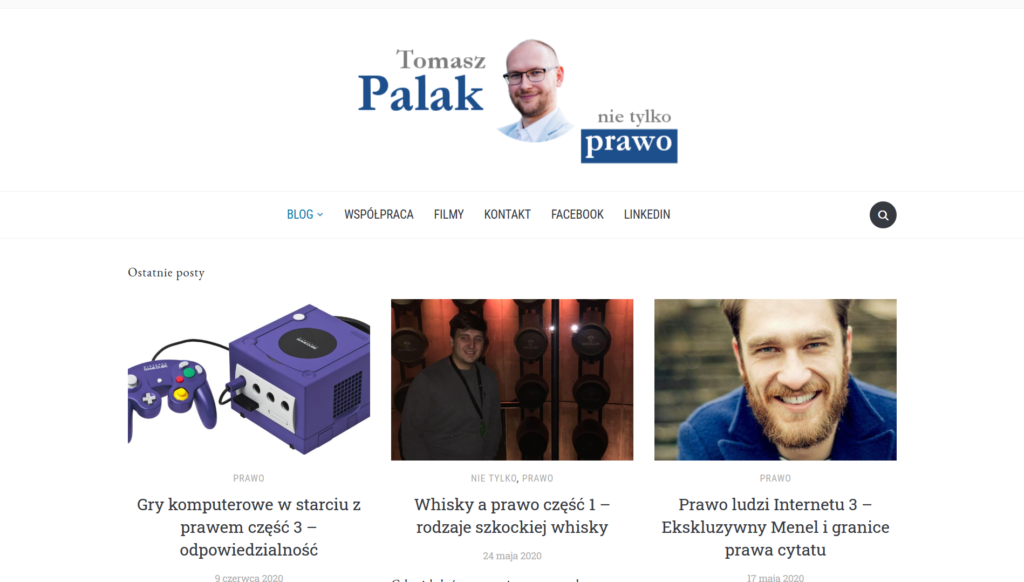 Blog prawniczy - Tomasz Palak. Nie tylko prawo.